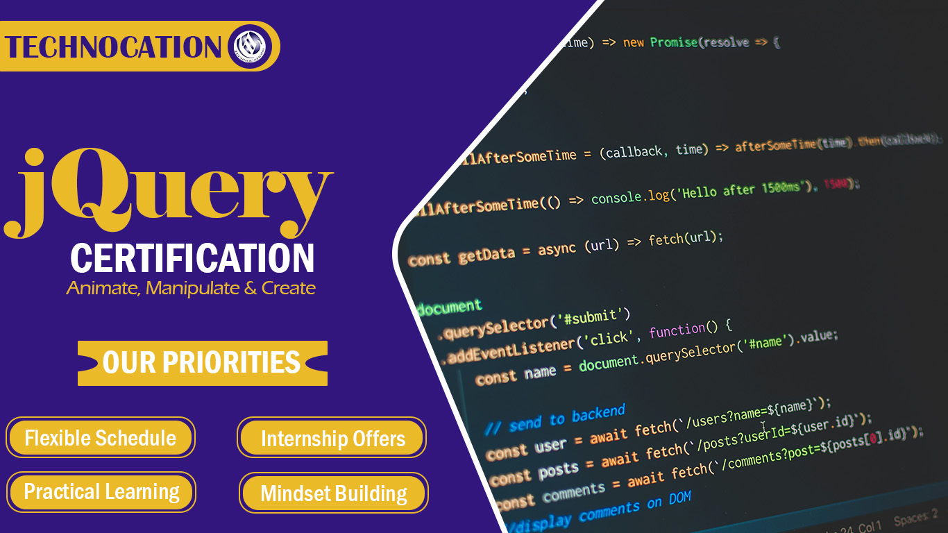 jQuery Course Certification in Rawalpindi & Islamabad