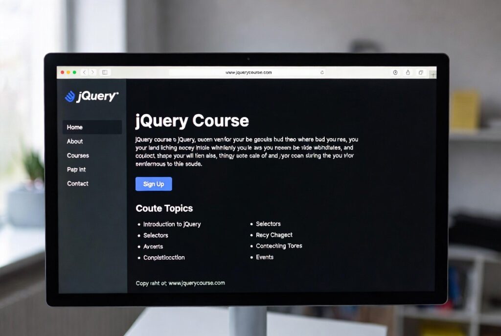 jquery course for beginners.