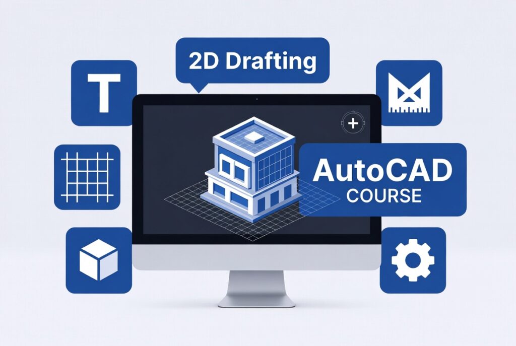 AUTOCAD 2D & 3D course for beginners.