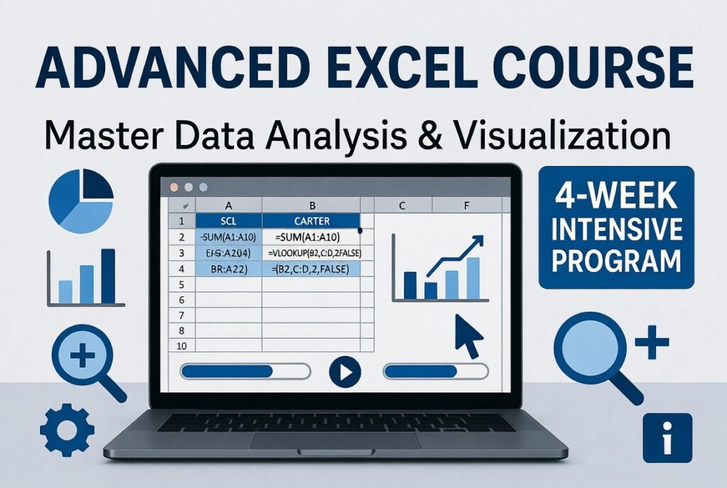 Advanced excel course for beginners.