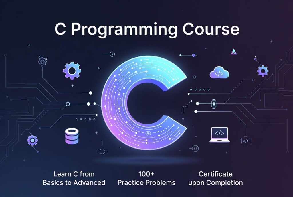 C programming course for beginners.