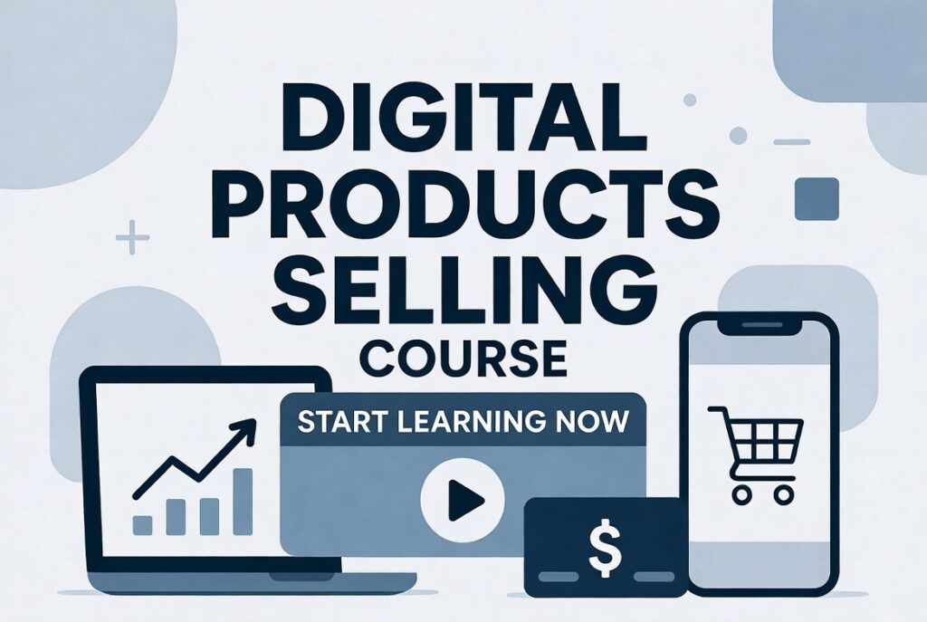 digital products selling course for beginners.