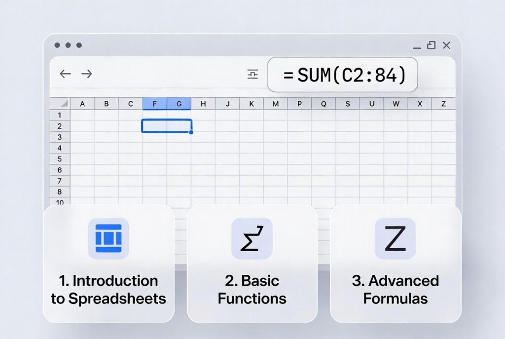 google sheets course for beginners.