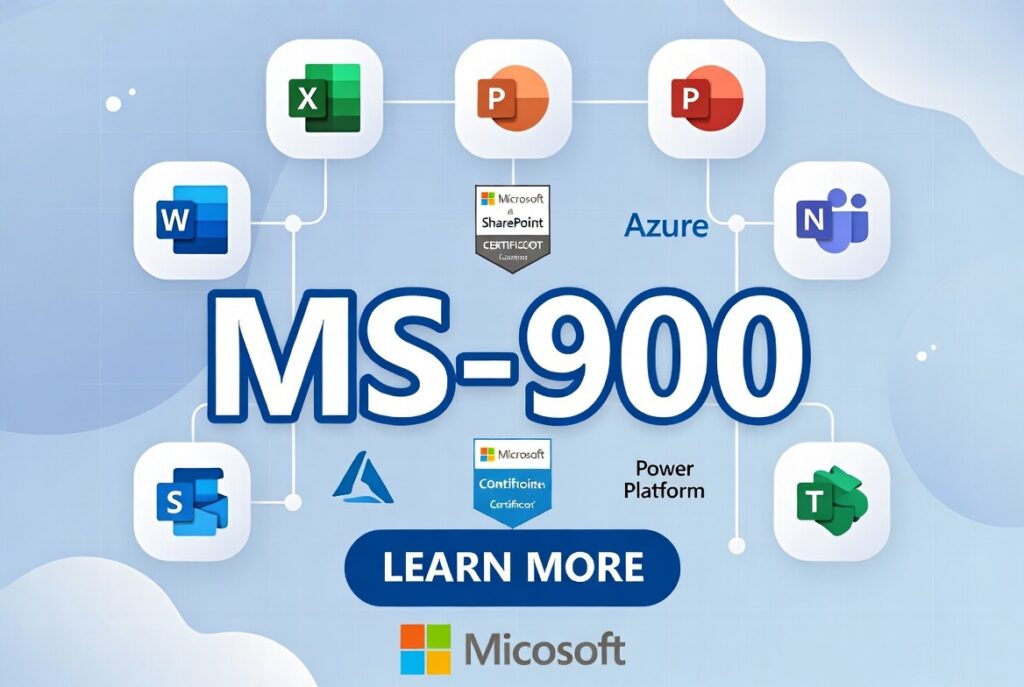 Microsoft MS-900 course for beginners.
