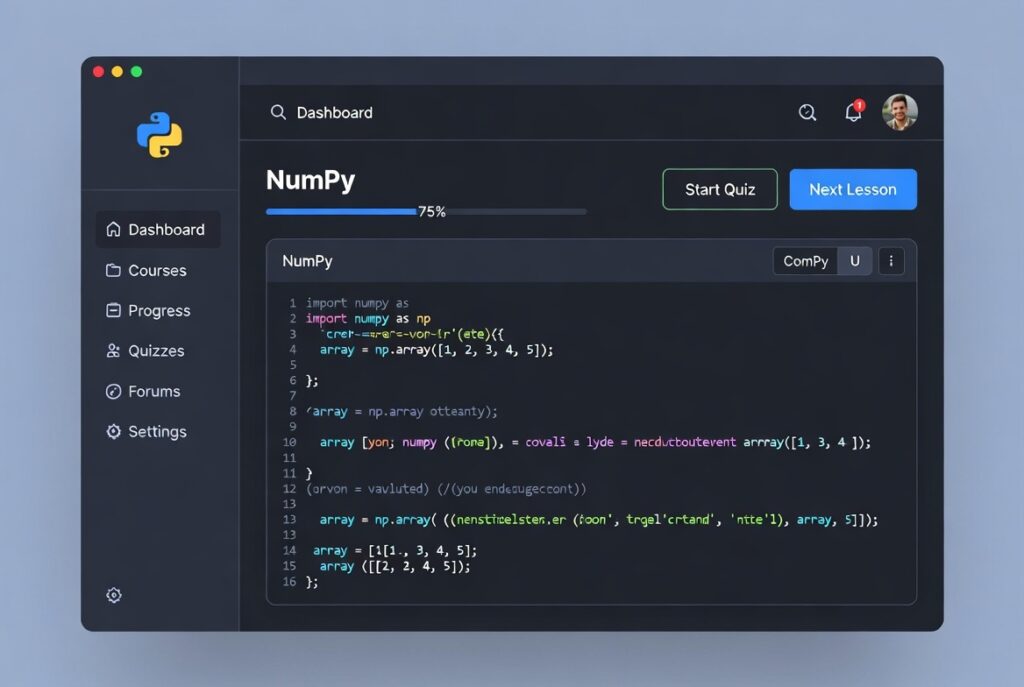 NUMPY course for beginners.