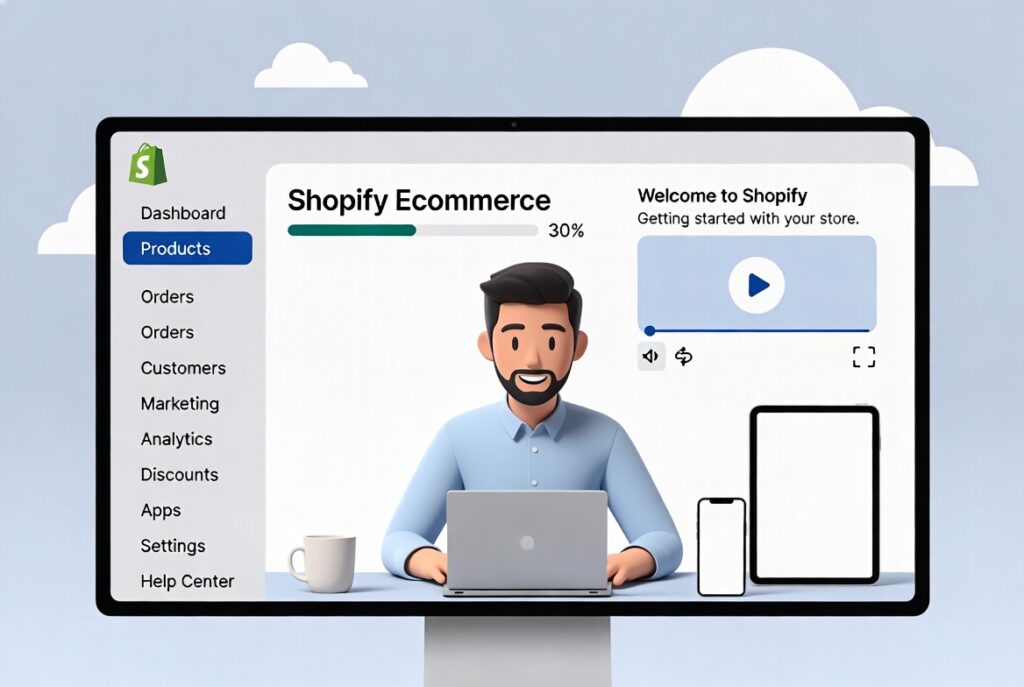 shopify ecommerce course for beginners.