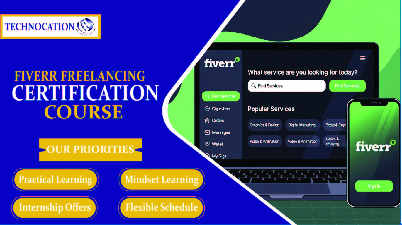 Fiverr Freelancer Training course for beginners.