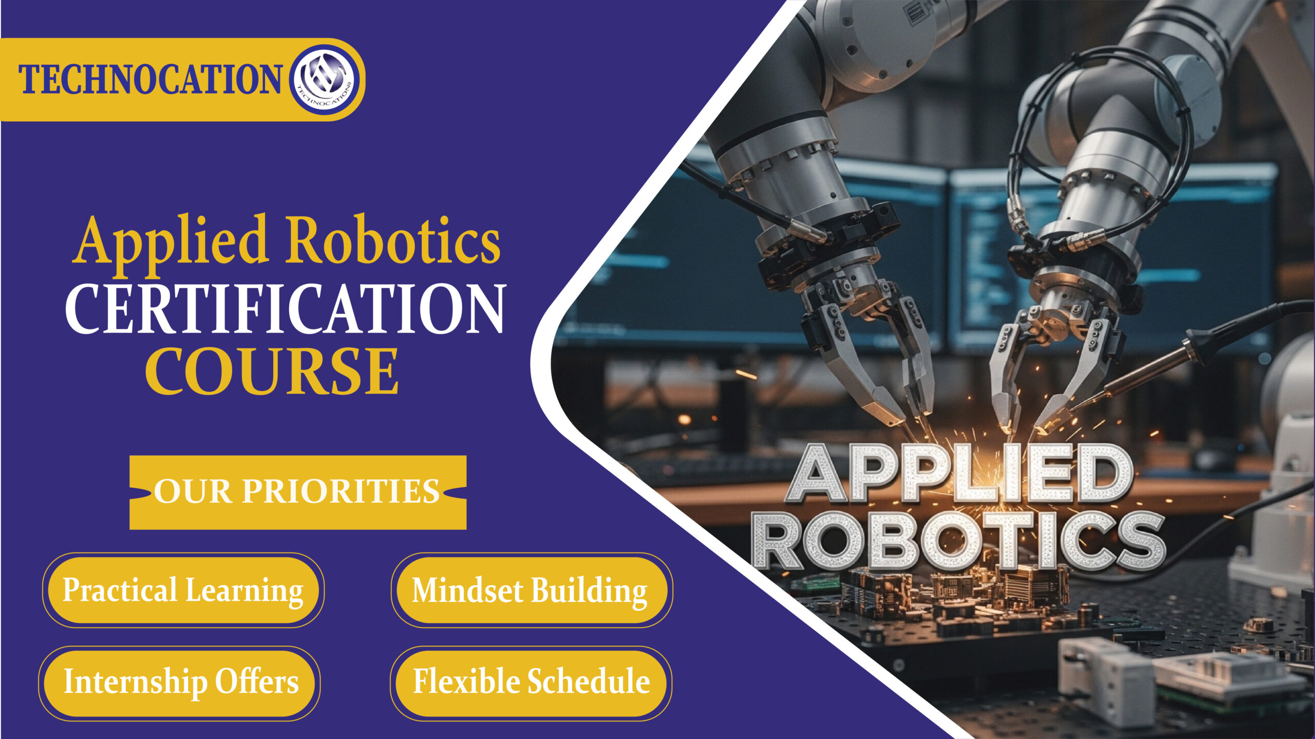 Applied robotics course for beginners.
