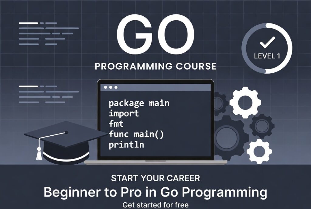 Go programming course for beginners.