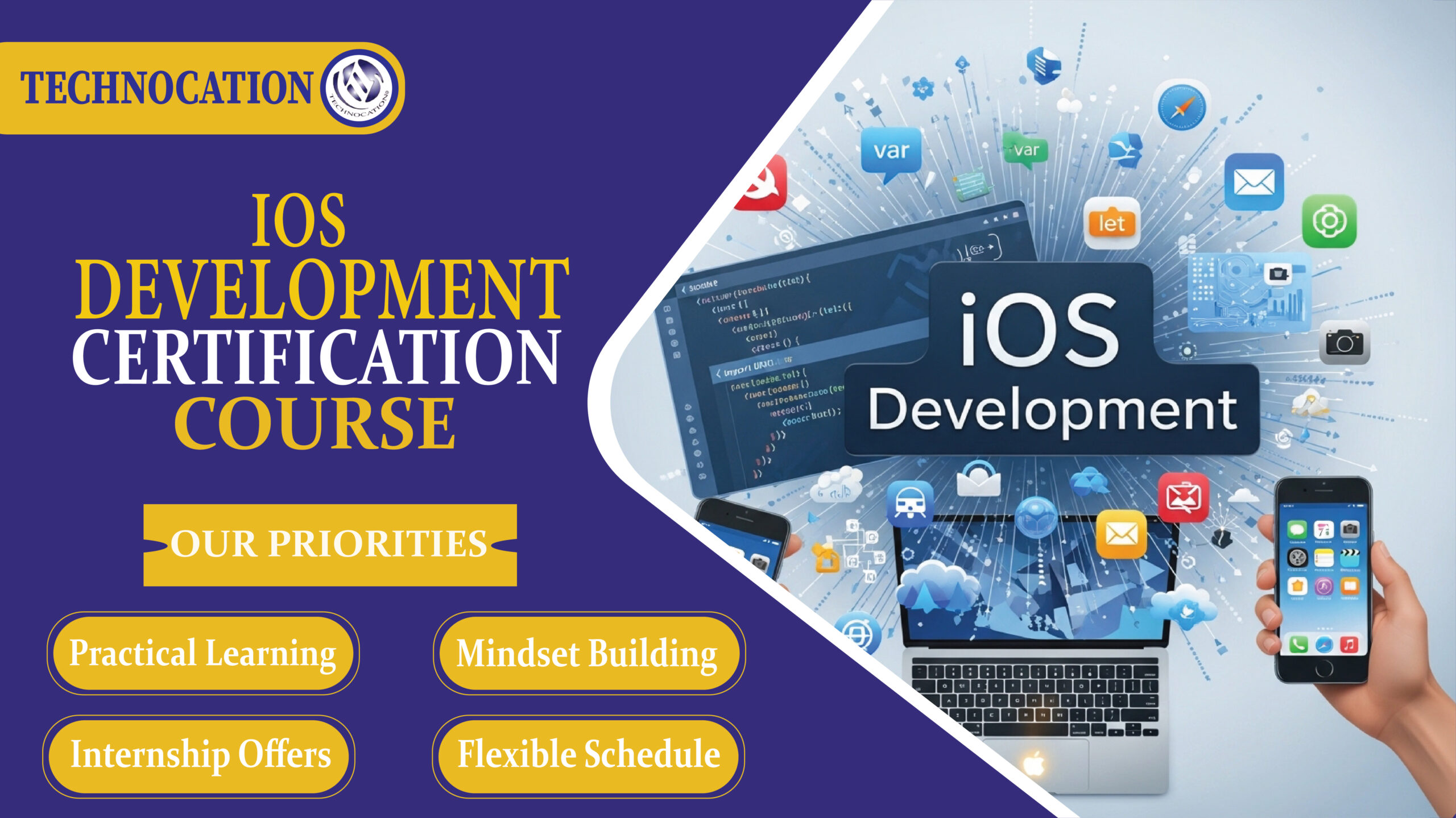 iOS app development course for beginners.