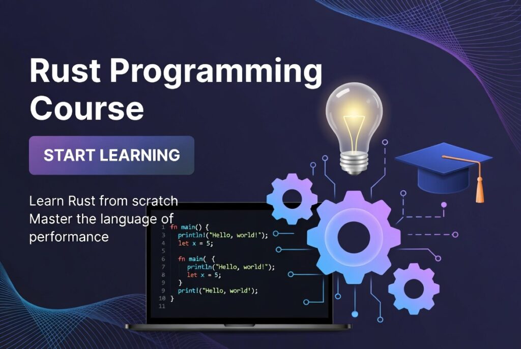 Rust programming course for beginners.