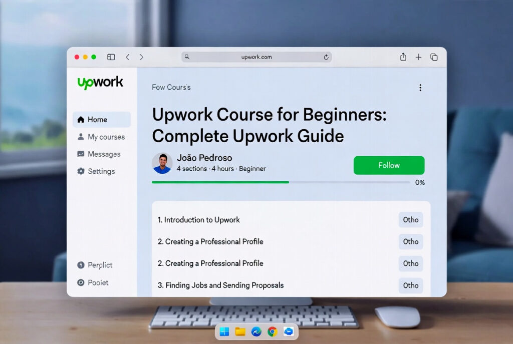 Upwork course for beginners.