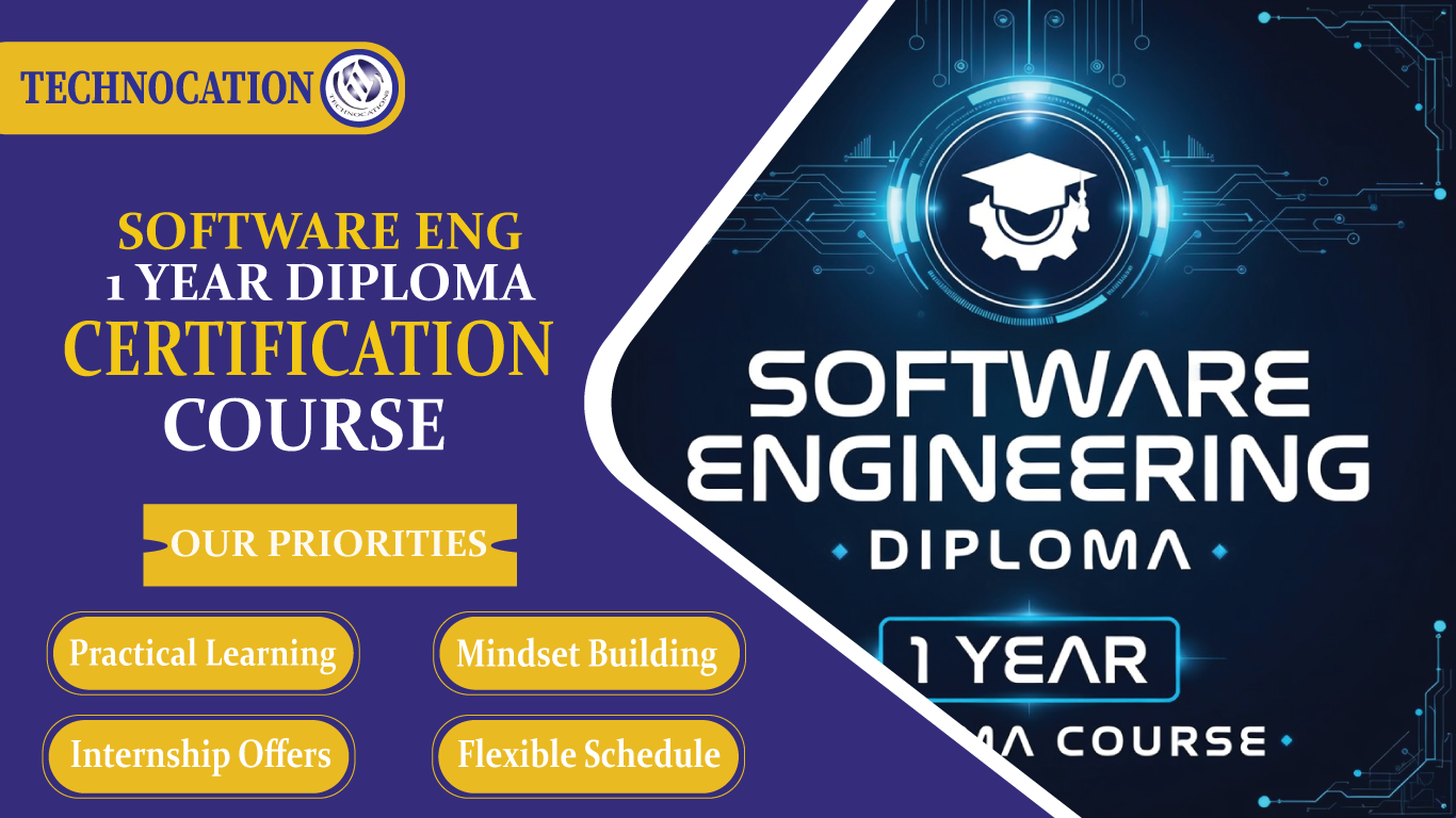 1 year software engineering diploma course for beginners.